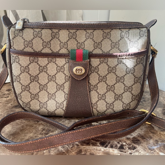 Authentic Vintage GUCCI Ophidie crossbody shoulder bag monogram GG sherry web - Picture 14 of 16